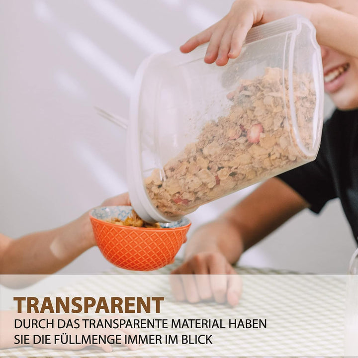 Vorratsdosen mit Deckel (3er Pack - Lila) 1,4 Liter, Luftdicht Schüttdose BPA frei lebensmittelecht,