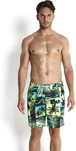 Speedo Herren Freizeit-Watershorts mit Print 18 zoll L Schwarz (Speedo, L Schwarz (Speedo