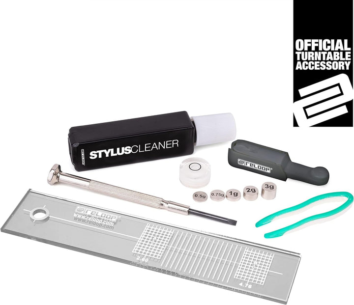 Reloop Turntable Cartridge Mount & Gauge Set - All-in-One Set zum Einstellen, Justieren und Reinigen