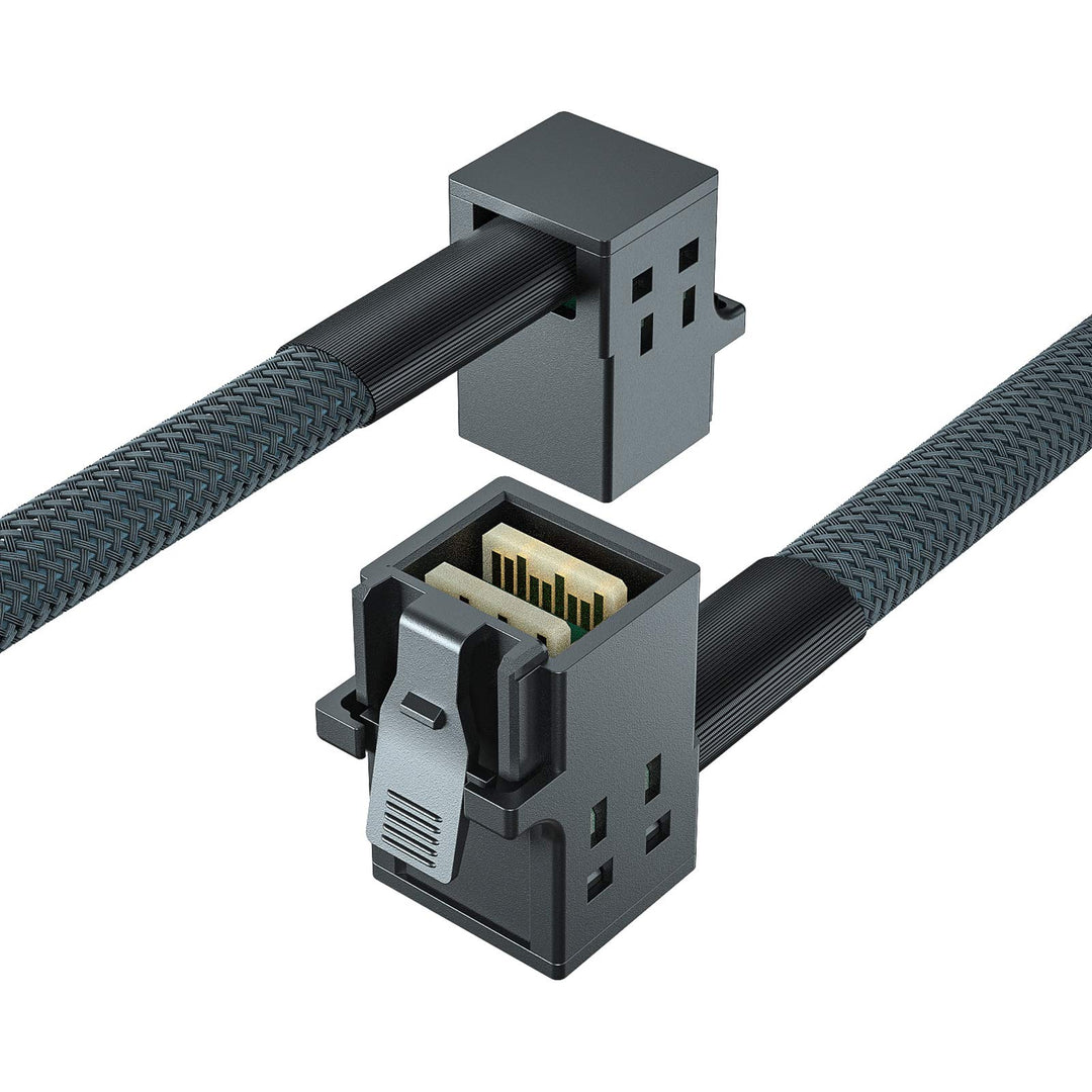 10Gtek Internal Mini SAS HD SFF-8643 zu SFF-8643 Kabel, Right Angle zu Right Angle, 0.75-Meter(2.4-f