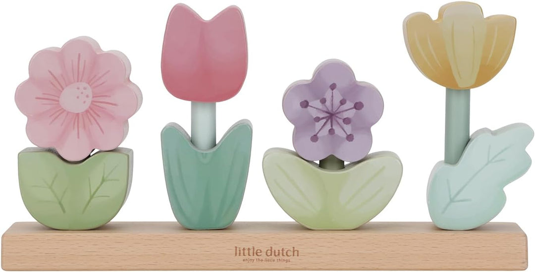 Little Dutch 7330 FSC Holz Stapelspiel Steckspiel Blumen - Fairy Garden