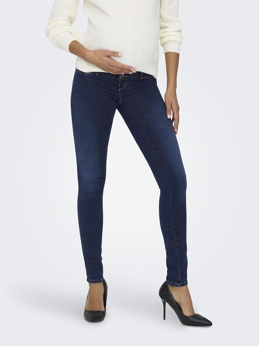 ONLY MATERNITY Damen Olmroyal Life Sk Mbd Jeans Dnm Noos, Medium Blue Denim, S / 32L