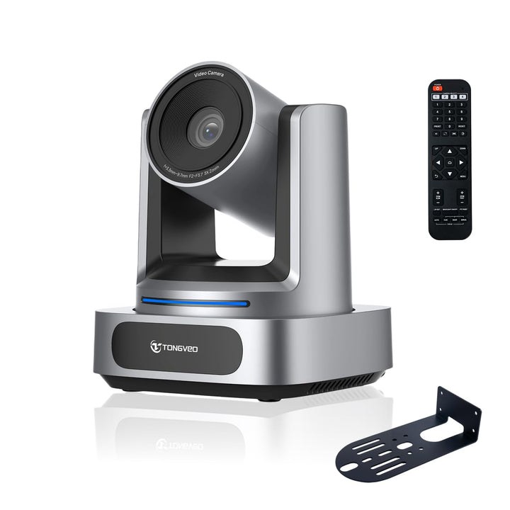 4K PTZ-Kamera mit KI-Autotracking, 3-fachem optischem Zoom, 92° Weitwinkel, USB 3.0 und HDMI. Konfer