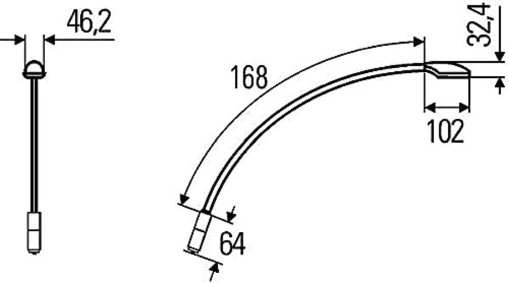 HELLA - Leseleuchte - LED - 24/12V - 3.0W - LED - Anbau - Lichtscheibenfarbe: glasklar - LED-Lichtfa
