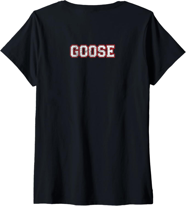Top Gun Goose und Logo T-Shirt mit V-Ausschnitt