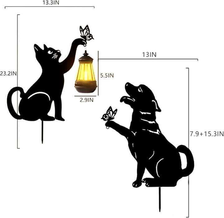 Hunde Pfahl Aus Metall, Dekorativer Hunde Pfahl für Draussen, Dekoratives Einweihung Ornament Aus Me