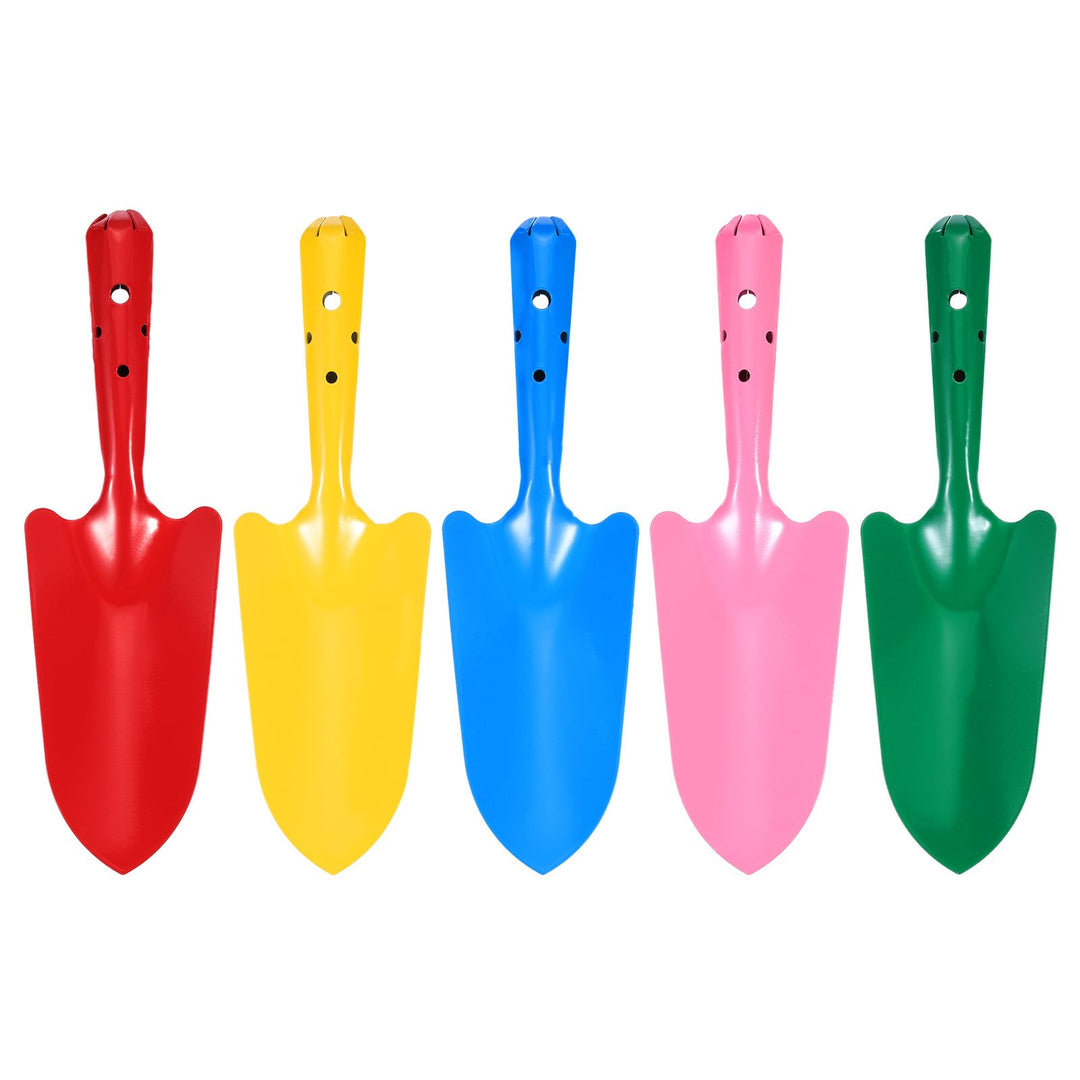 QUARKZMAN 5 Stück Mini Bunte Metall Handschaufeln 11 Zoll x 3 Zoll Grabeschaufel Set Umpflanz Garten