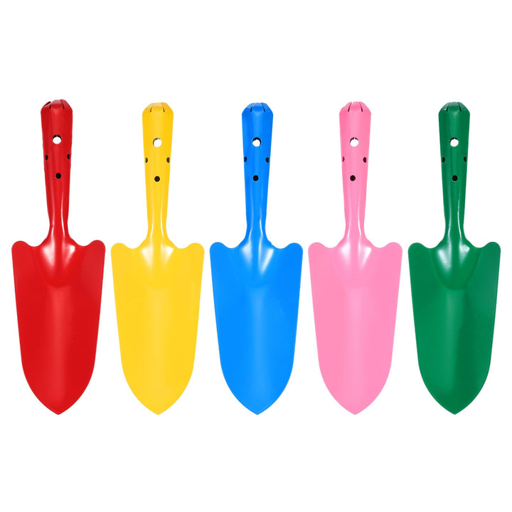 QUARKZMAN 5 Stück Mini Bunte Metall Handschaufeln 11 Zoll x 3 Zoll Grabeschaufel Set Umpflanz Garten