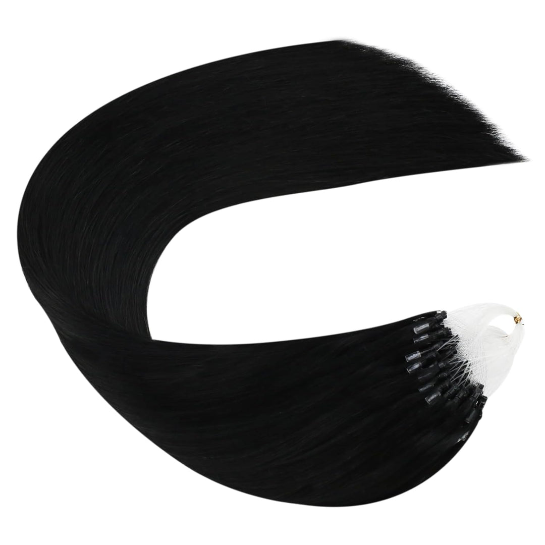Ugeat Bondings Extensions Echthaar 40cm Microring Extensions Human Hair 50Gramm Microring Extensions