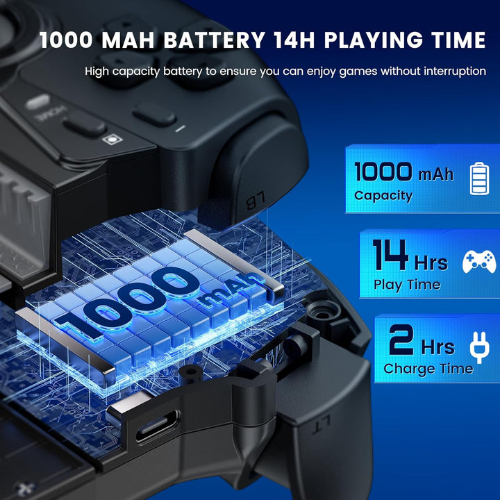Switch Controller, Bluetooth Handy Controller für Switch 2/Switch/Switch OLED mit Hall-Effekt Joysti