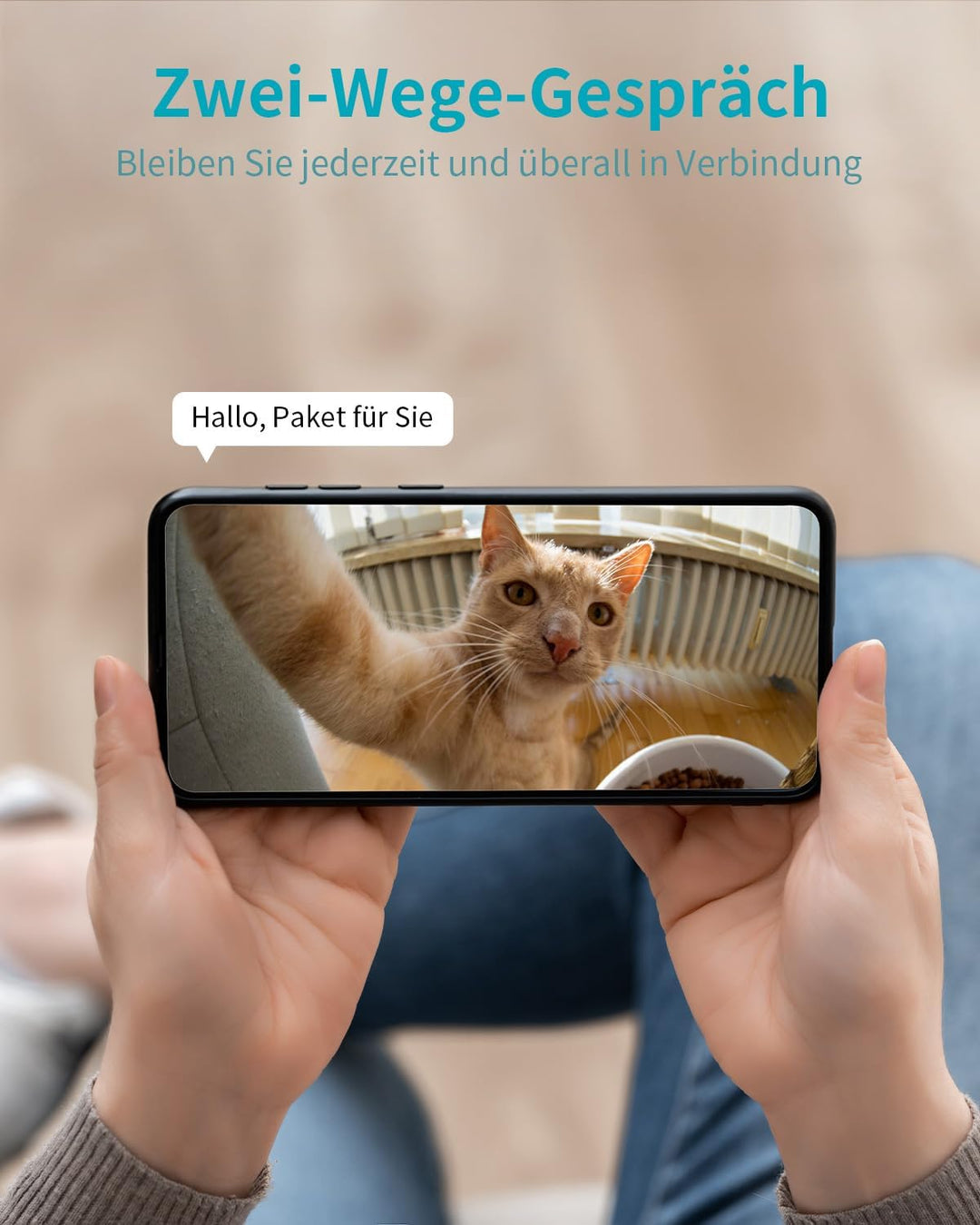 VIM TAG 2,5K Überwachungskamera Innen,5G WLAN Innenkamera, 360° Kamera Überwachung Indoor,AI-Bewegun
