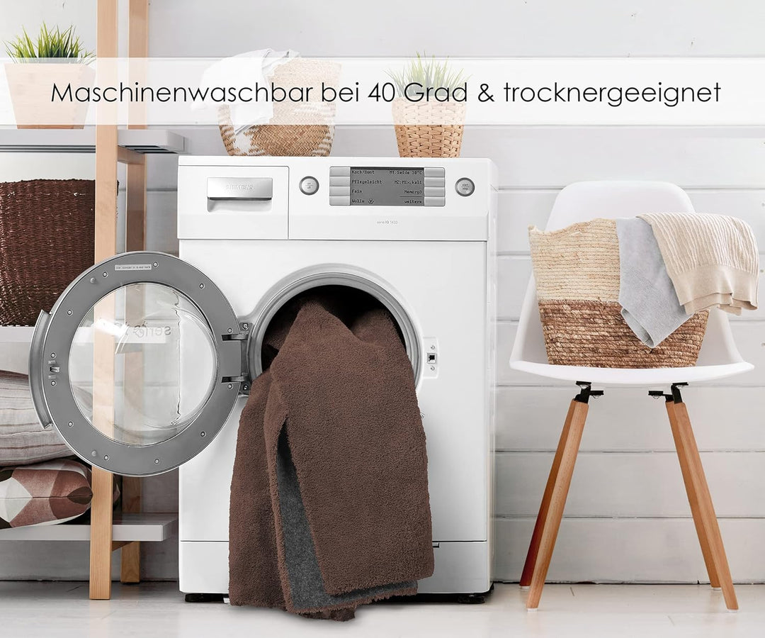 DomDeco Waschbarer Teppich Feel, super weicher und Flexibler 11mm Kurzflor für Wohnzimmer/Schlafzimm