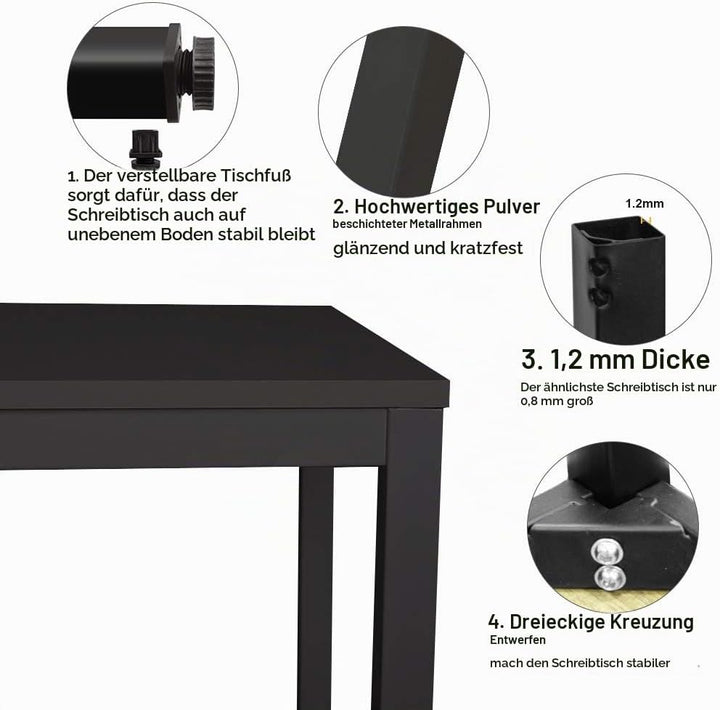 sogesfurniture Schreibtisch Computertisch Büromöbel PC Tisch, Stabil Bürotisch Arbeitstisch Esstisch