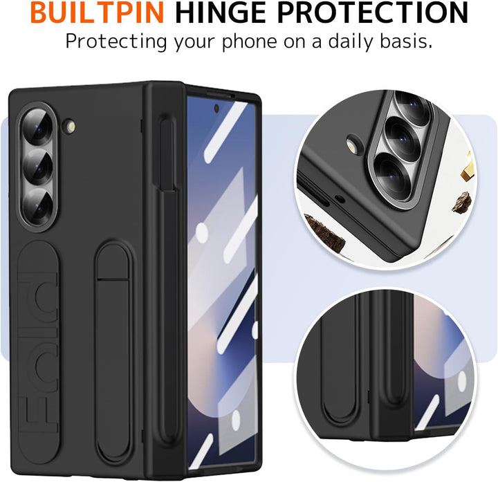 NINKI für Samsung Galaxy Z Fold 5 Hülle mit Armband Samsung Fold 5 hülle mit Displayschutz Galaxy z