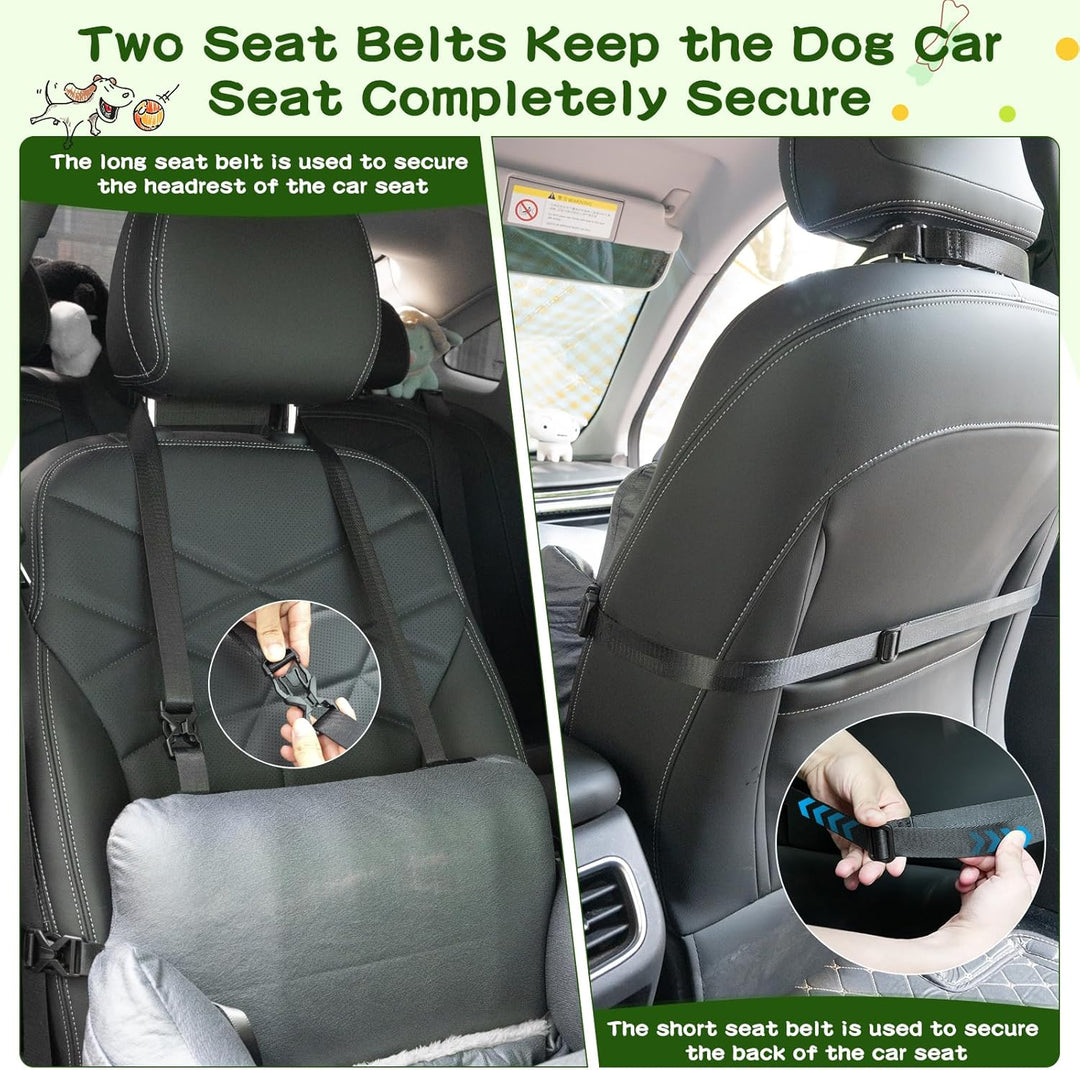 Hundesitz Auto, Abnehmbarer Airbag Design Grau Wasserdicht Hunde Autositz Gepolsterter, Beifahrersit