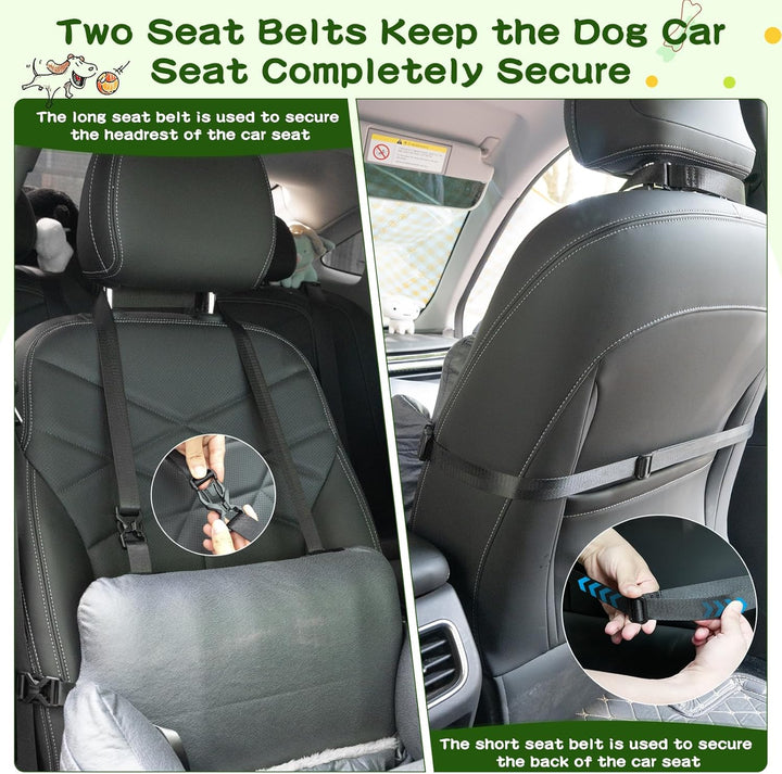 Hundesitz Auto, Abnehmbarer Airbag Design Grau Wasserdicht Hunde Autositz Gepolsterter, Beifahrersit