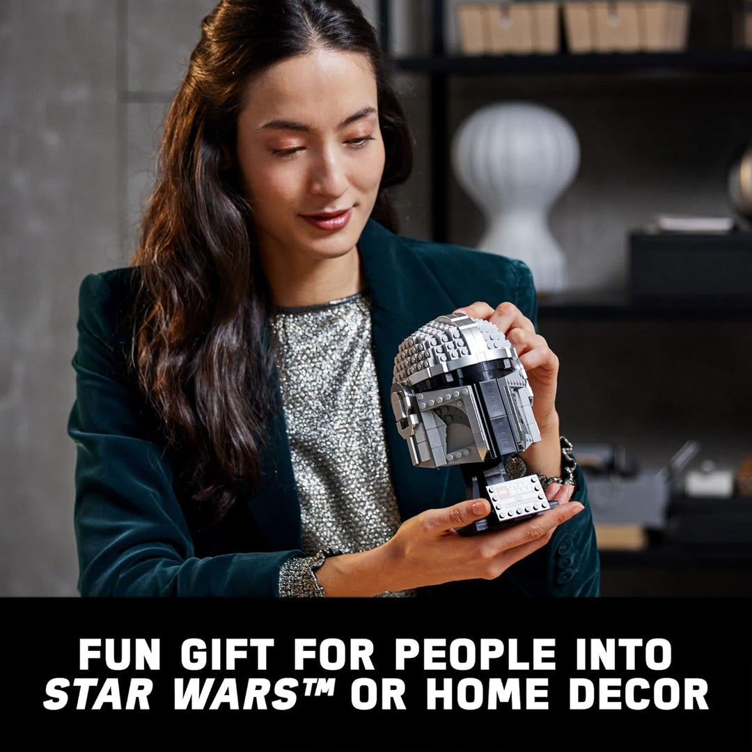 LEGO Star Wars 75328 The Mandalorian Helm, kreatives Bauset für Erwachsene, Sammlerstück, Bau- und A