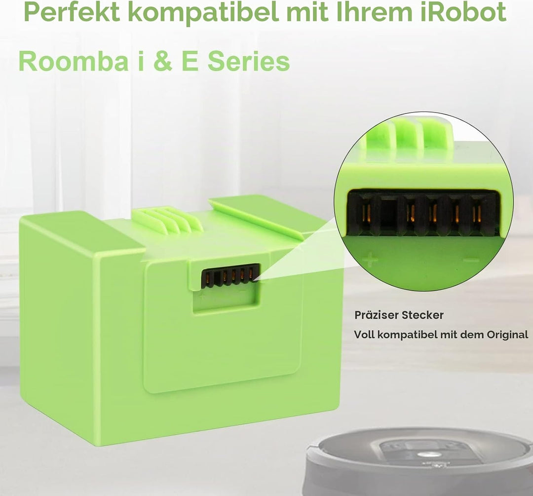 LabTEC 14.4V 4000mAh Ersatzakku für i7, Li-ion Akku für iRobot Roomba 7150 7550 3150 3550 4150 4552