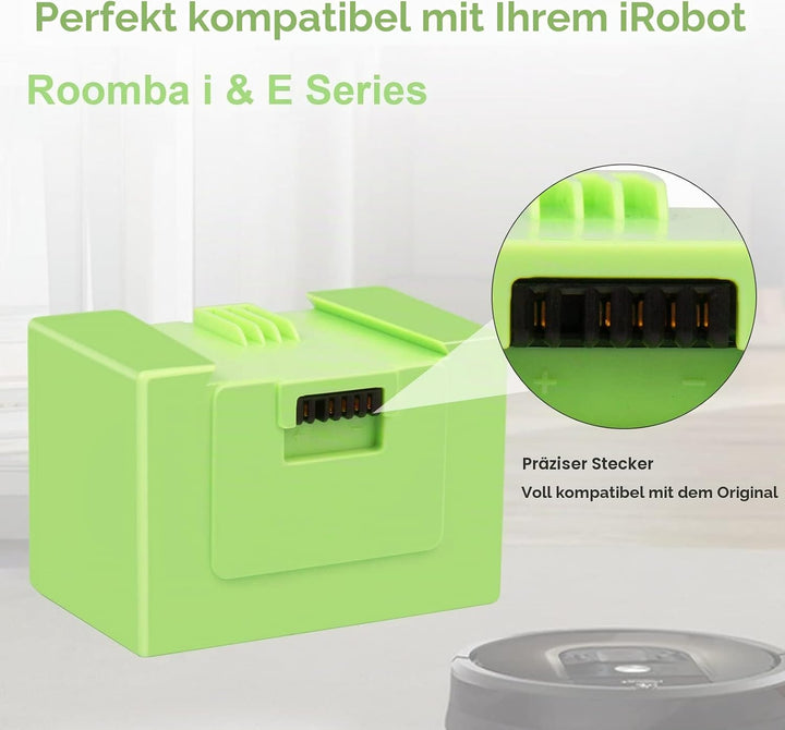 LabTEC 14.4V 4000mAh Ersatzakku für i7, Li-ion Akku für iRobot Roomba 7150 7550 3150 3550 4150 4552