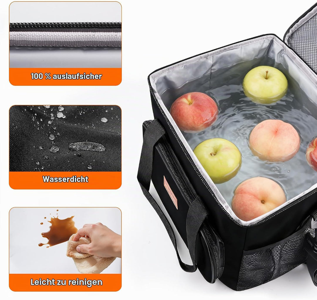 Isolierte Faltbare Kühltasche Lunchtasche wasserdichte Thermotasche Umhänge Tragetasche Für Herren D
