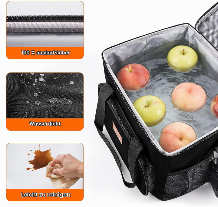 Isolierte Faltbare Kühltasche Lunchtasche wasserdichte Thermotasche Umhänge Tragetasche Für Herren D