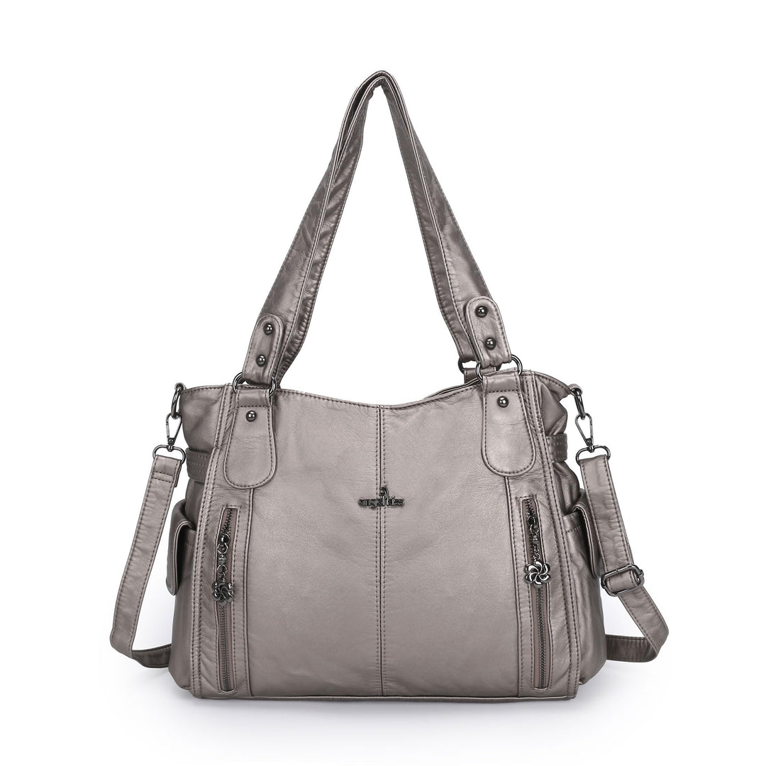 ZOCAI AngelKiss Handtasche Damen Schultertasche Multifunktionale Umhängetaschen Gewaschenes Veganes