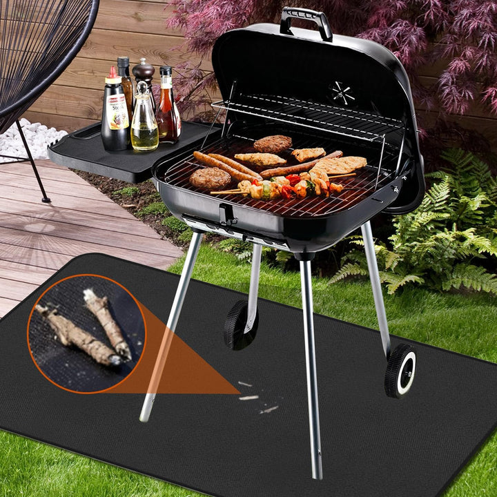 Feuerfeste Matte für den Innenbereich 152x91cm, Flammensichere Matte für den Aussenbereich, Glasfase
