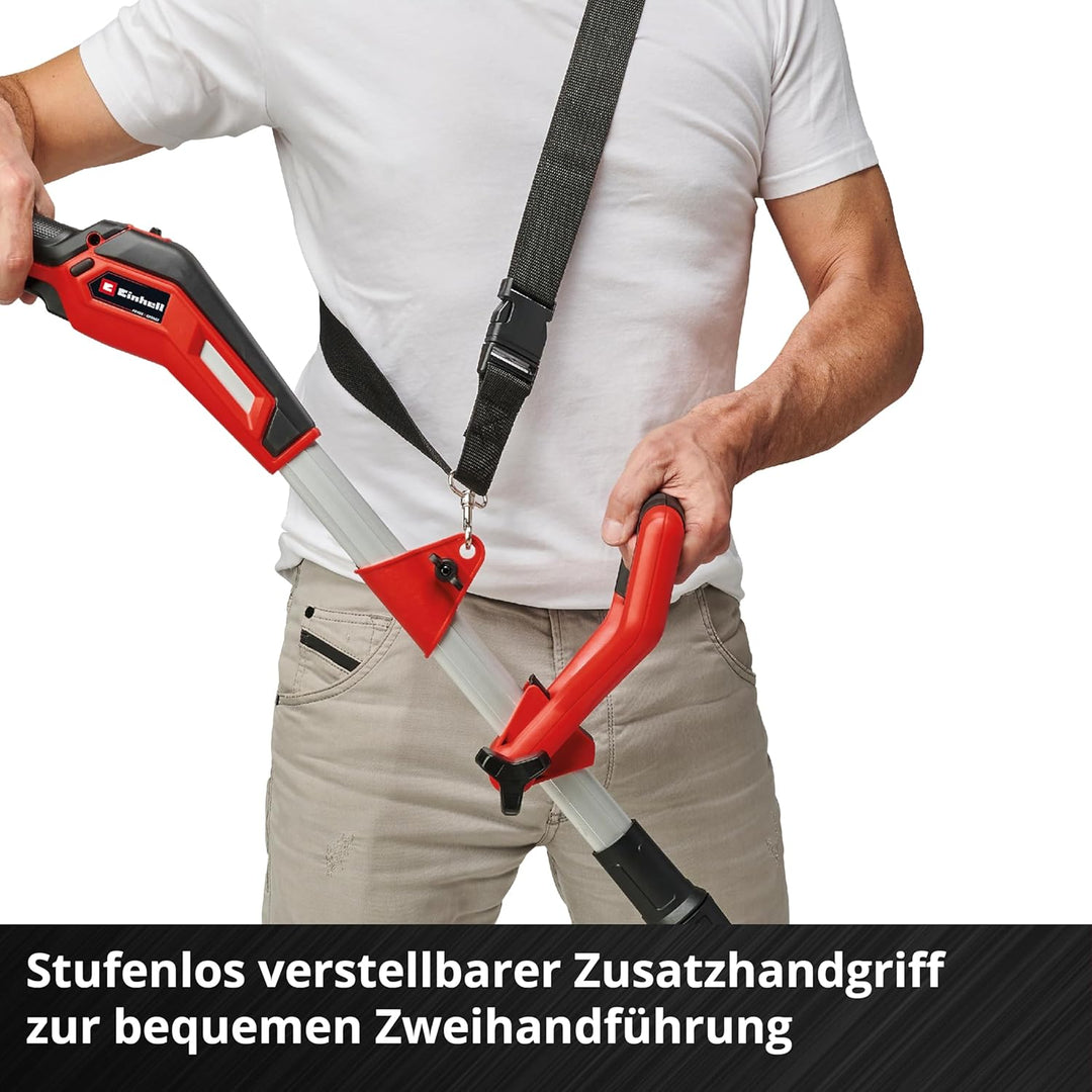Einhell Akku-Rasentrimmer GE-CT 18/33 Li E-Solo Power X-Change (18 V, 33 cm Schnittbreite, Flowergua