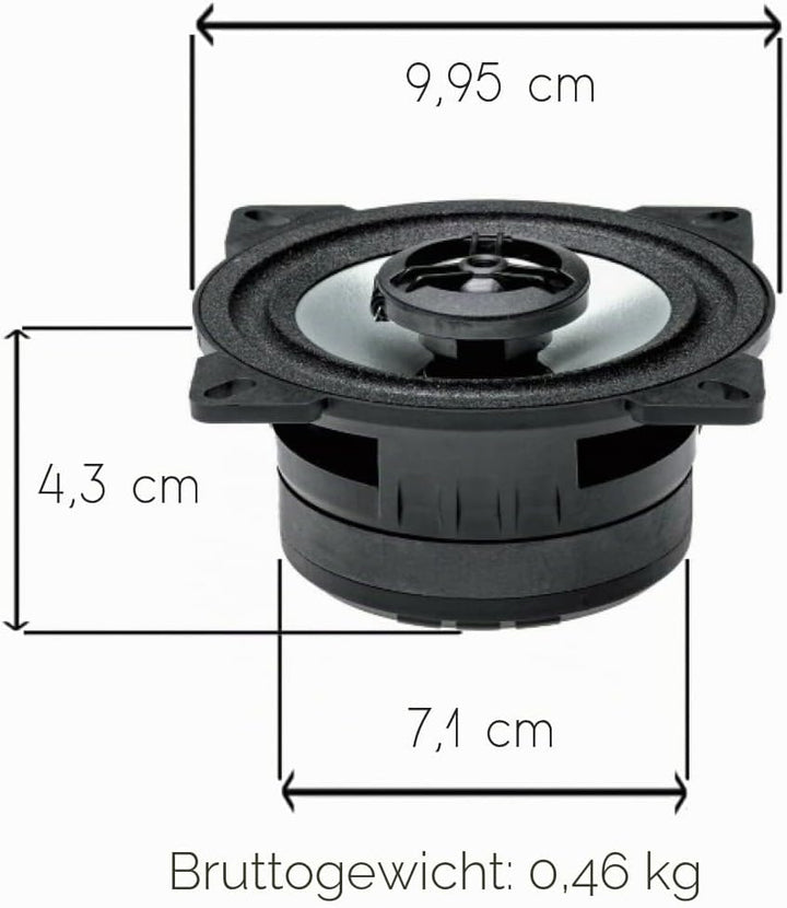 2 Alpine SXE-1025S SXE 1025S 2 Wege koaxial Lautsprecher 10 cm 100 mm 4" 25 watt rms und 180 watt ma