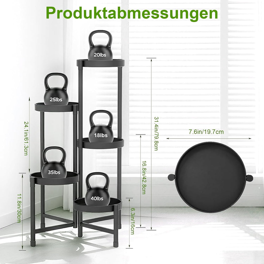 Blumenständer Metall 5 Ebenen, Pflanzenregal Indoor Moderner Pflanzenständer, Pflanzenhocker丨Blumenr