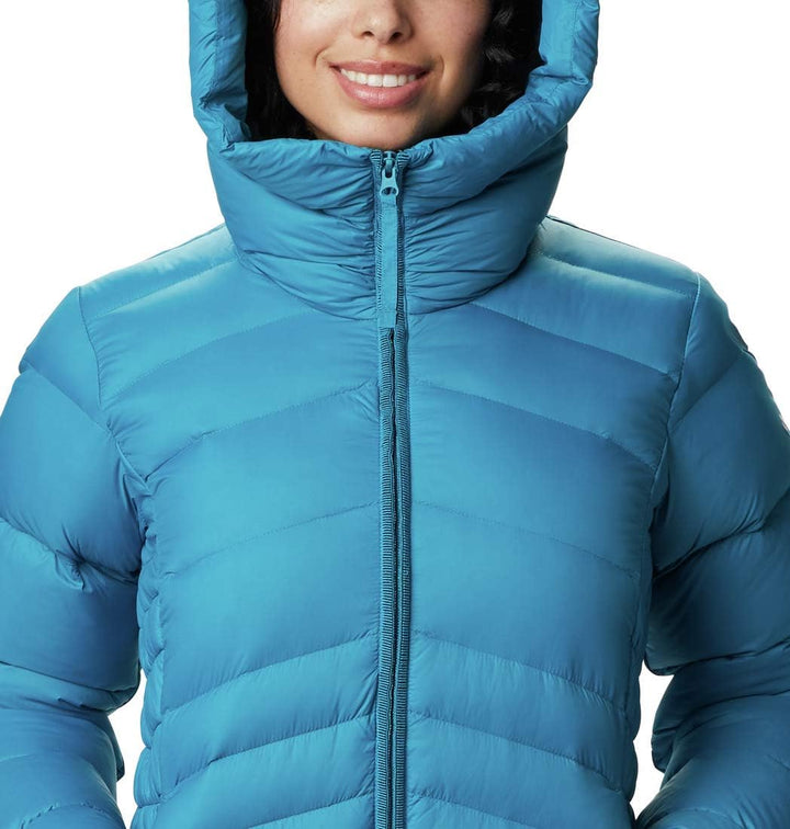 Columbia Damen Autumn Park Down Hooded Jacket Autumn Park Daunenjacke mit Kapuze XL Fjord Blau, XL F