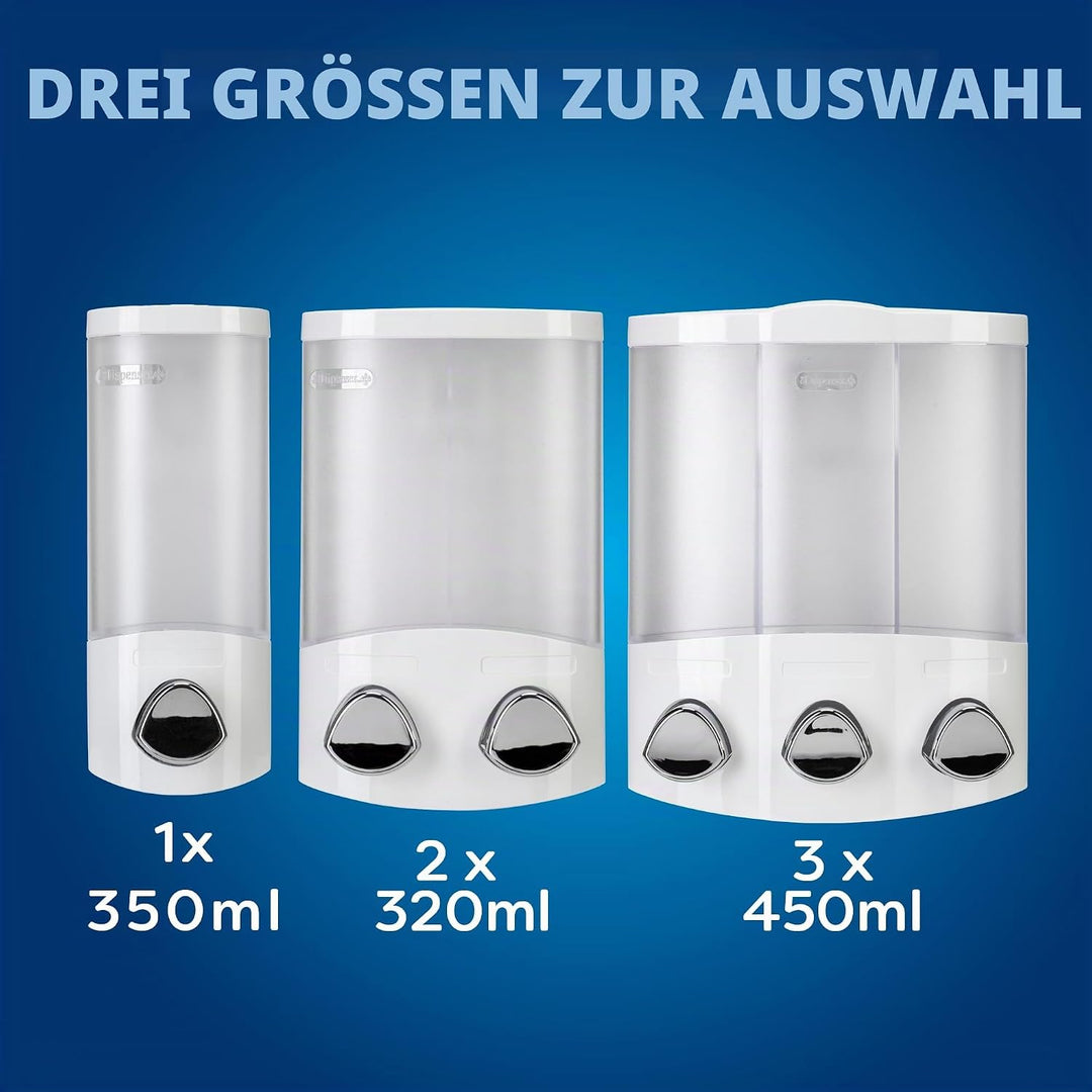 Croydex Euro Trio-Seifenspender, weiss Weiss Dreifach, Weiss Dreifach