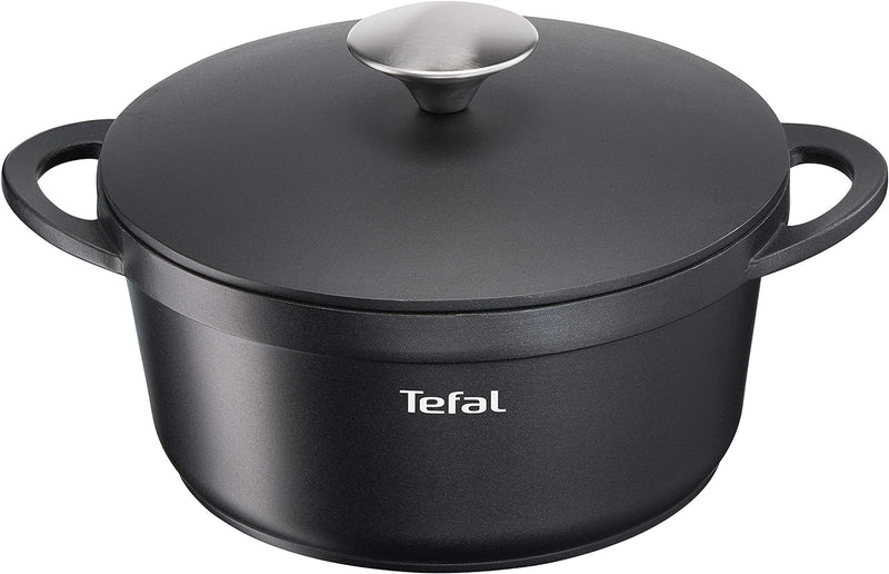 TEFAL TRATTORIA E21844 Schmortopf 20 cm | Aluguss | Gussdeckel | Antihaft-Beschichtung | gute Wärmes