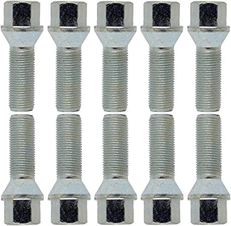 10 Radschrauben Radbolzen Kegelbund silber M14x1,5 25mm 25 mm silber, 25 mm silber