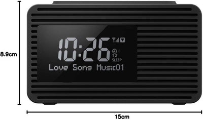 Panasonic RC-D8EG-K Radiowecker DAB+ (USB Ladefunktion, Snooze-Taste, Sleeptimer, Favoritentaste) sc