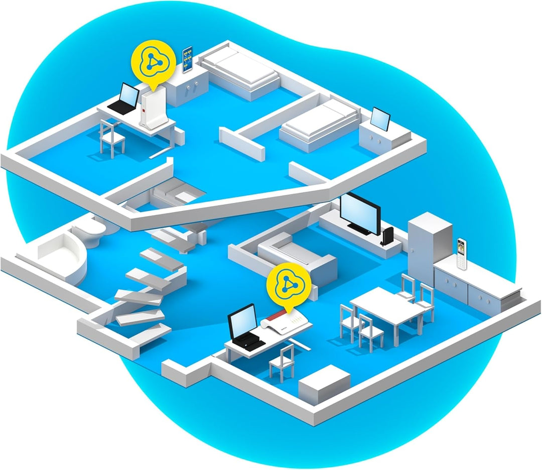 FRITZ!Repeater 3000 AX Edition E | Wi-Fi 6 Repeater mit drei Funkeinheiten bis zu 4.200 MBit/s | lei