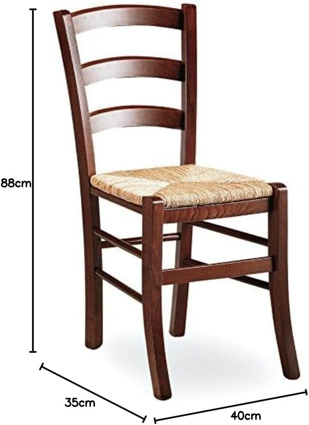 ZStyle Stuhl Venezia aus Holz, Nussbaum, Restaurant, Bauernhof, Küche, Zuhause, klassische Kunst (St
