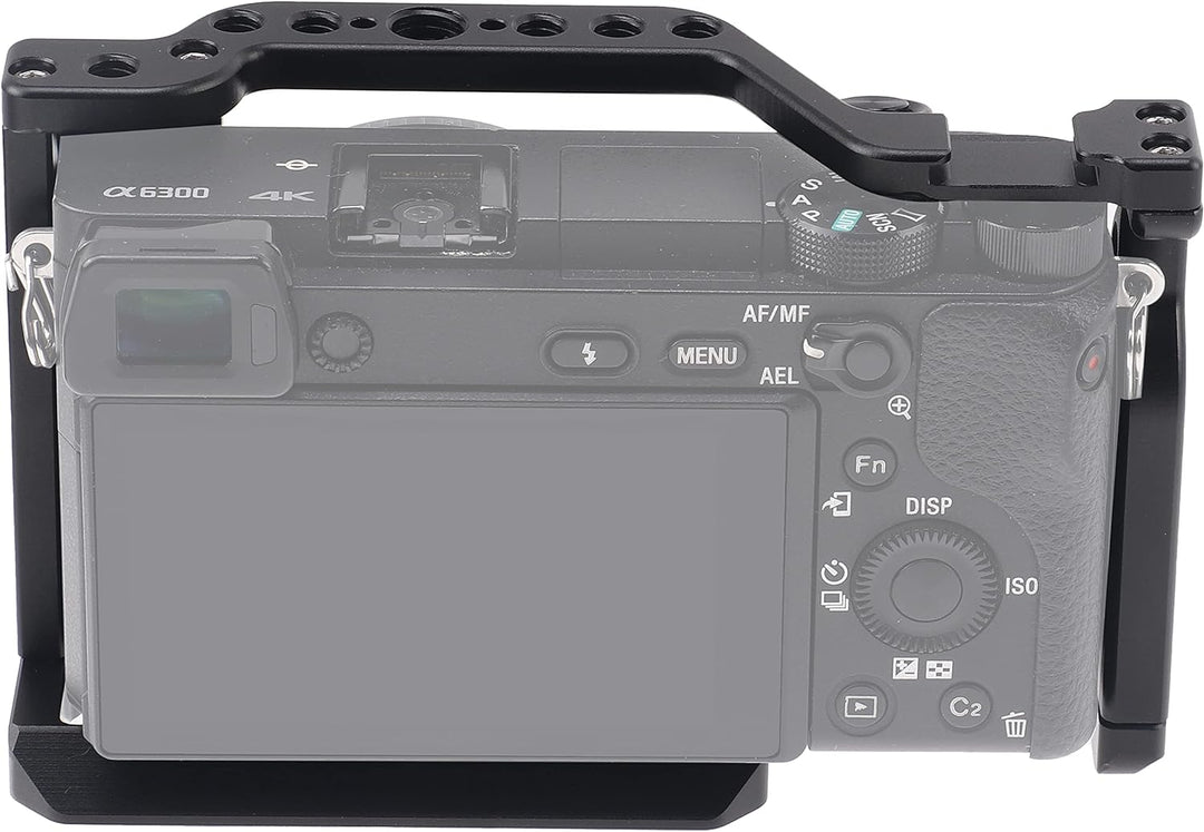 A6000 A6500 Cage, Hersmay Kamerakäfig Aluminium Camera Cage für Sony A6500 A6400 A6300 A6000 A6100