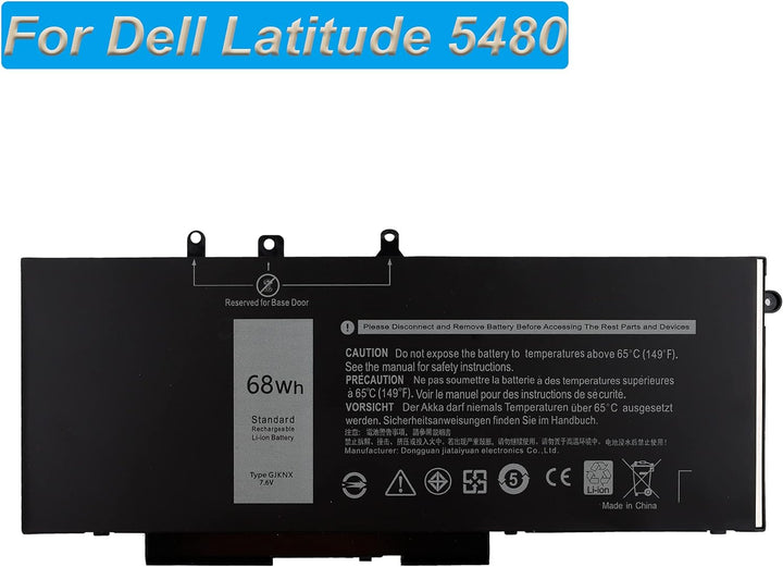 E-yiiviil Ersatzakku GJKNX GD1JP Kompatibel mit Dell Latitude 5480 5580 5490 5590 E5280 E5480 Batter