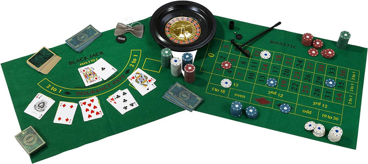 Talking Tables Casino Night Game Kit - Play Poker, Blackjack, Roulette - Glücksspielset für Erwachse