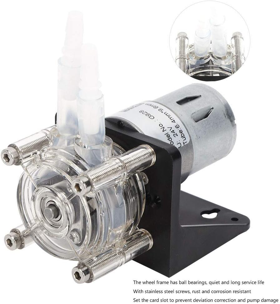 Oumefar 500 ml/m Dosierpumpe Getriebemotorlabor Schlauchpumpe Schlauchpumpe Drei-Rollen-Tropfdosierp
