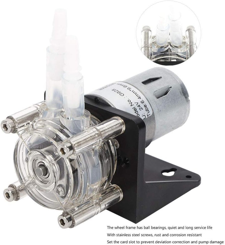 Oumefar 500 ml/m Dosierpumpe Getriebemotorlabor Schlauchpumpe Schlauchpumpe Drei-Rollen-Tropfdosierp