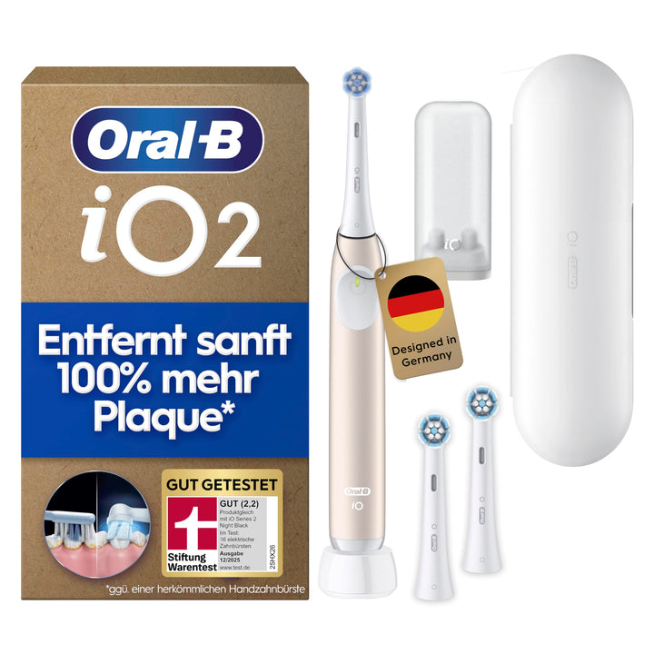 Oral-B iO Series 2 Elektrische Zahnbürste Rosa PLUS Original Oral-B iO Sanfte Reinigung Aufsteckbürs
