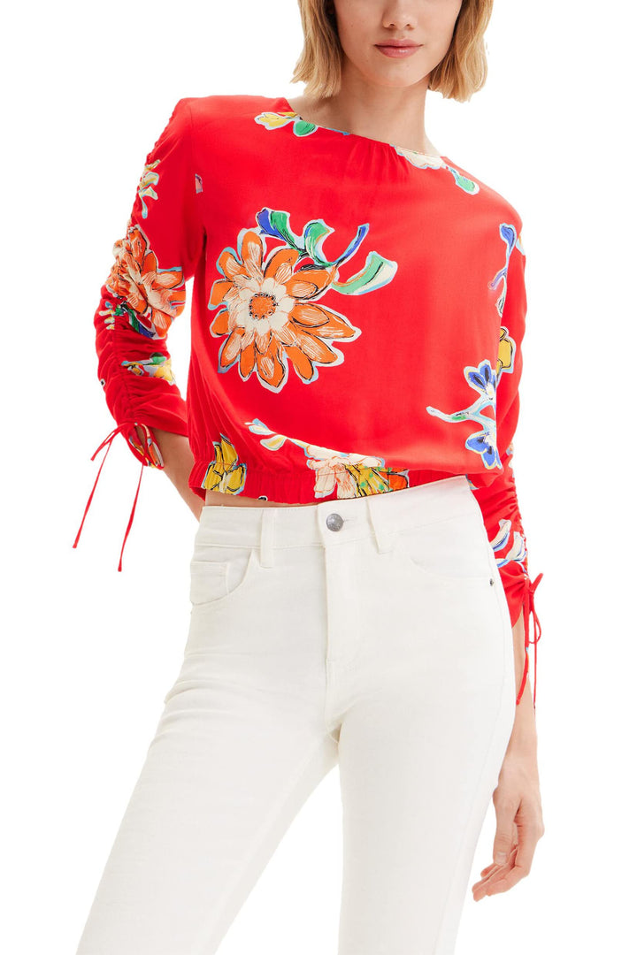 Desigual Damen Blouse XXL Rot, XXL Rot