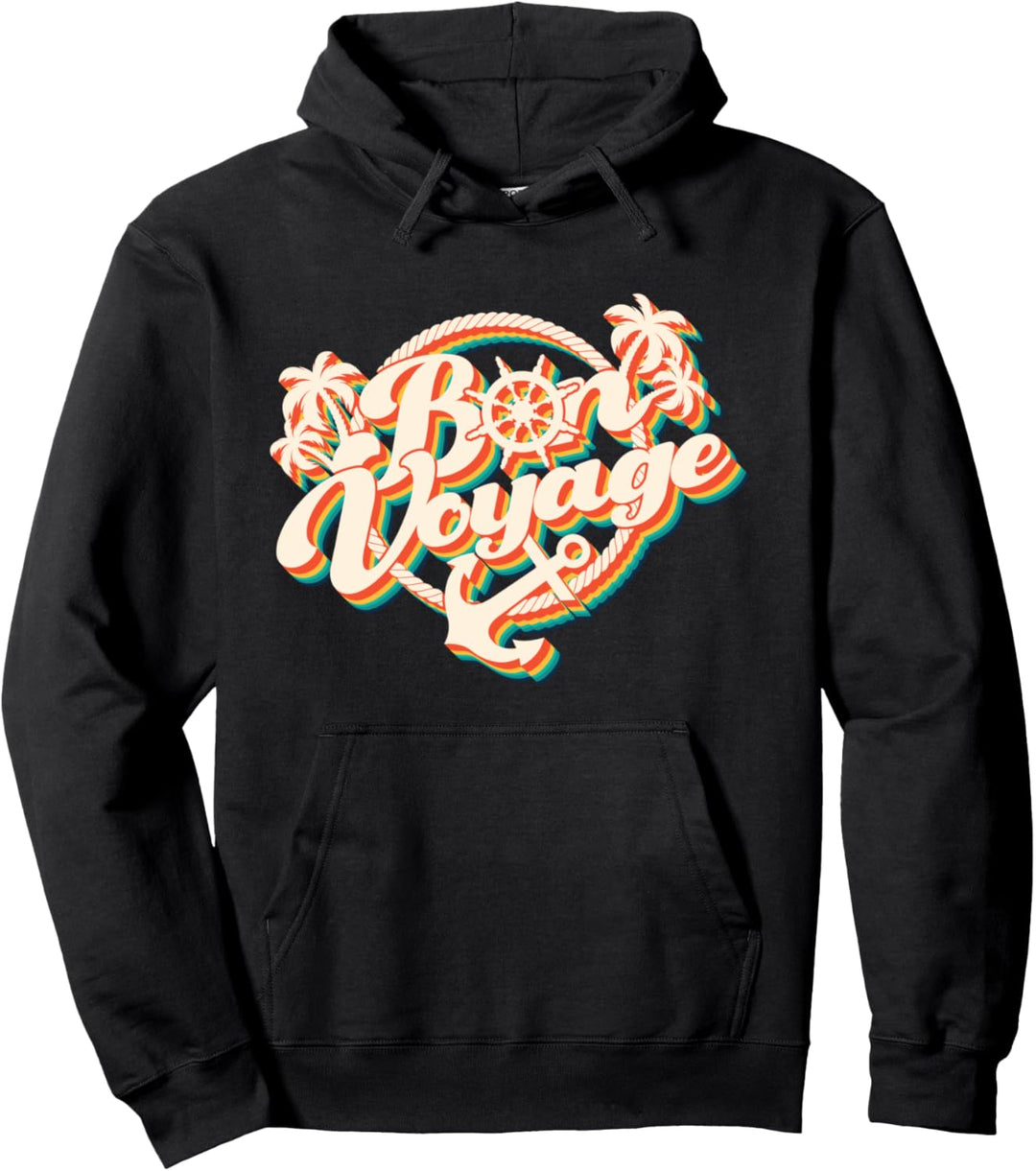 Retro Vintage Bon Voyage Meer Kreuzfahrt Abenteuer Urlaub Pullover Hoodie