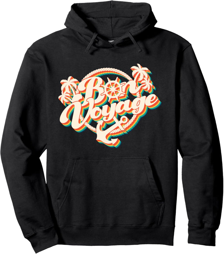 Retro Vintage Bon Voyage Meer Kreuzfahrt Abenteuer Urlaub Pullover Hoodie