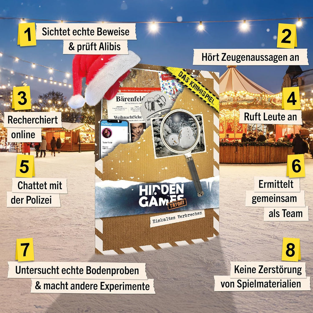Hidden Games Tatort - Eiskaltes Verbrechen - Der Winterkrimi - Deutsch - Realistisches Krimispiel, s