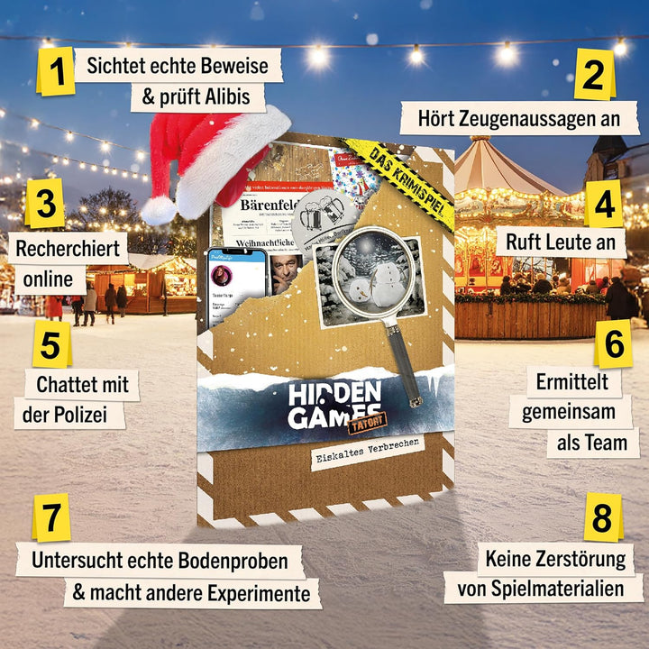 Hidden Games Tatort - Eiskaltes Verbrechen - Der Winterkrimi - Deutsch - Realistisches Krimispiel, s
