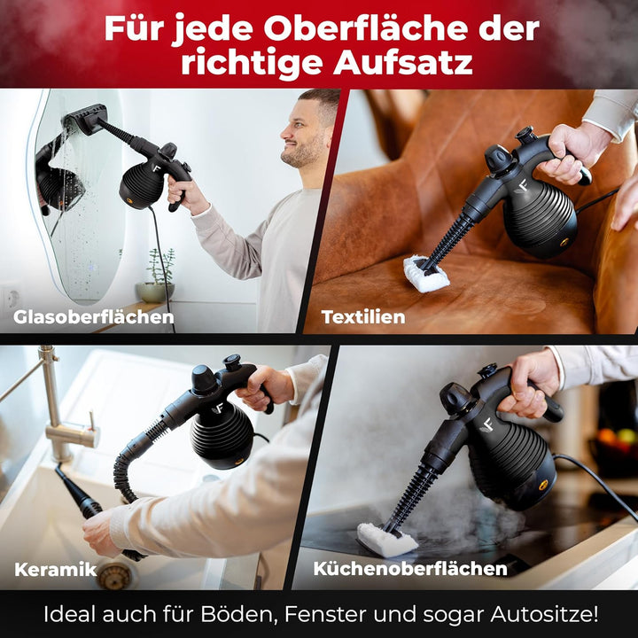 Neighbour's Friend® Dampfreiniger Neues Modell – Leistungsstarker Hand Steam Cleaner, 3,5 Bar Druck,