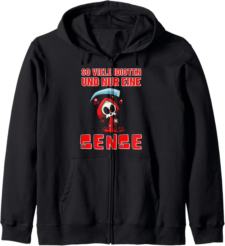 So Viele Idioten Und Nur Eine Sense Sarkasmus Halloween Kapuzenjacke